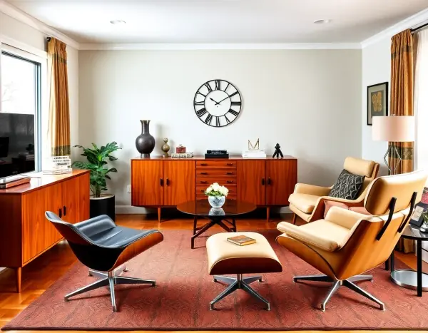 Mid-Century Modern style - AI Interior Design App example by Decor Home AI