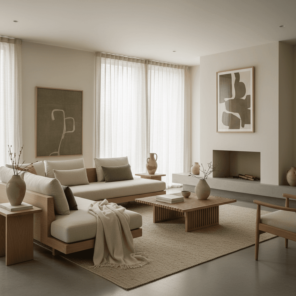 Decor Home AI showing calm elegant Japandi style room